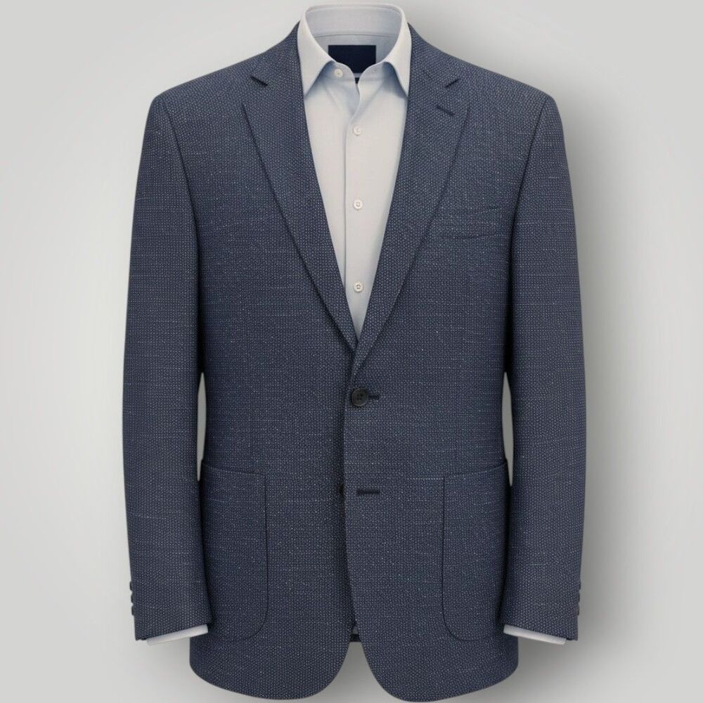 JOSEPH ABBOUD Mens Blazer Sport Coat Two Button Jacket 50R Wool Blend Navy